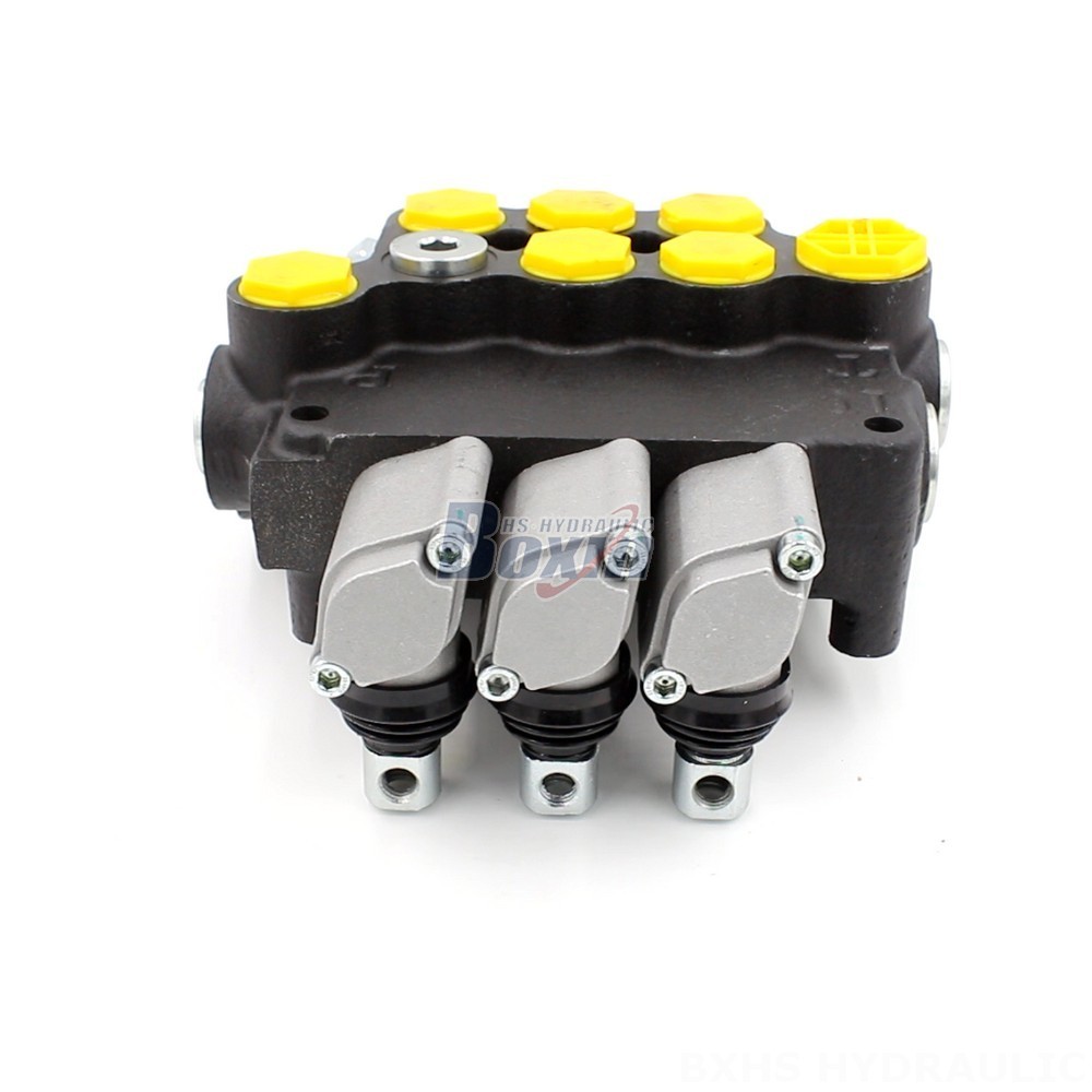 Hydraulic On-off Solenoid Valve Manual 3 Spool Monoblock Directional Valve | P80-G12-G34-AT-2OT main image