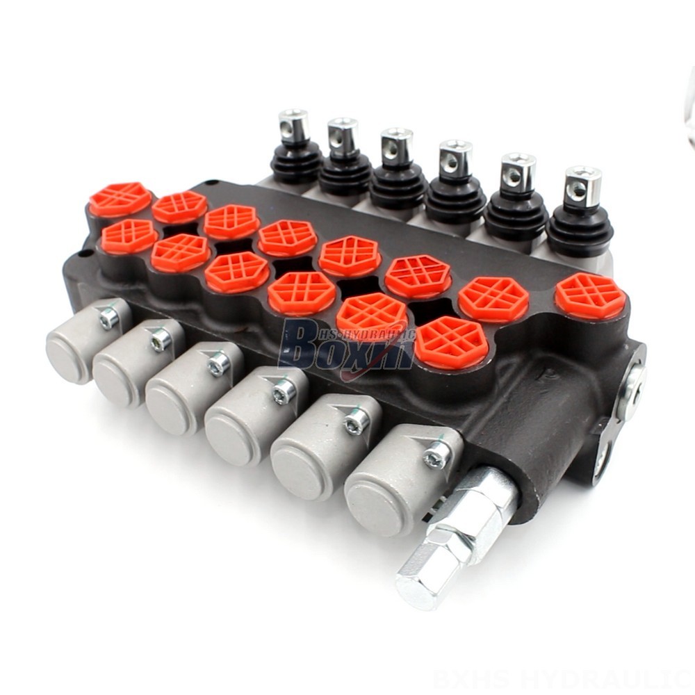 Hydraulic Steering Hydraulic 6 Spool Directional Control Valve | P80-G12-G34-OT | Supplier main image
