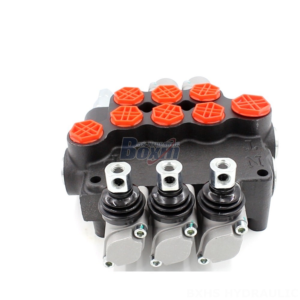 Hydraulic Valve Remote P80-G12-G34 Manual 3 Spool Monoblock Directional Valve | Manufacturer main image