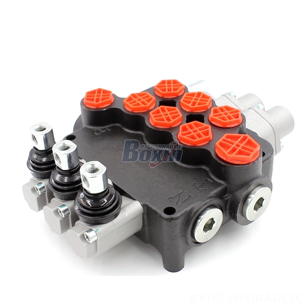 Hydraulic Valve Remote P80-G12-G34 Manual 3 Spool Monoblock Directional Valve | Manufacturer main image