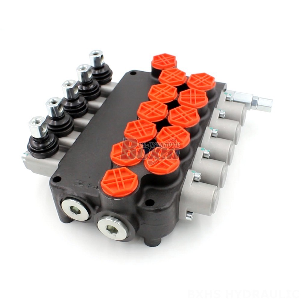 Valves Cutting Machine P80-G34-5OT Manual 5 Spool Monoblock Directional Valve Supplier China cover photo