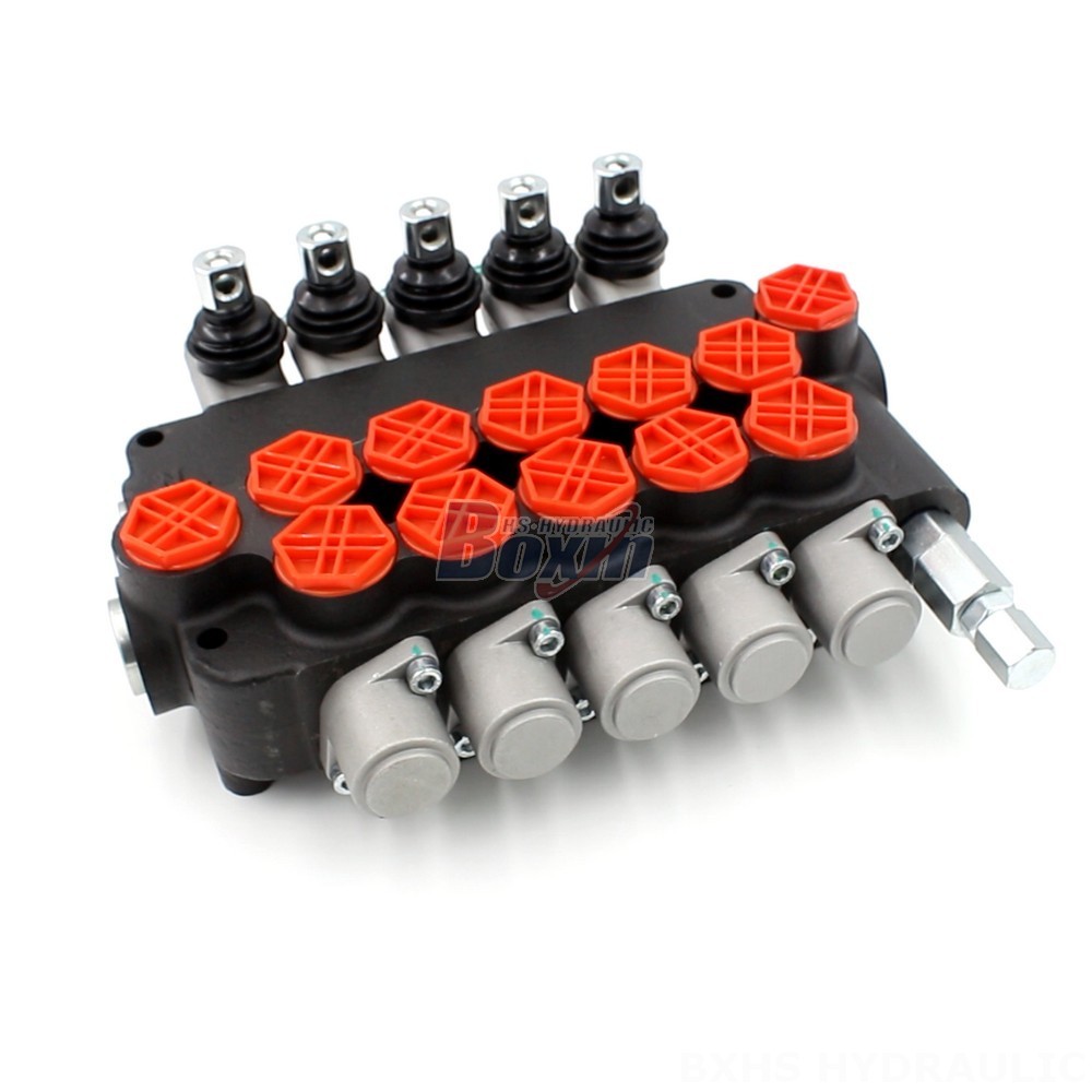Valves Cutting Machine P80-G34-5OT Manual 5 Spool Monoblock Directional Valve Supplier China main image