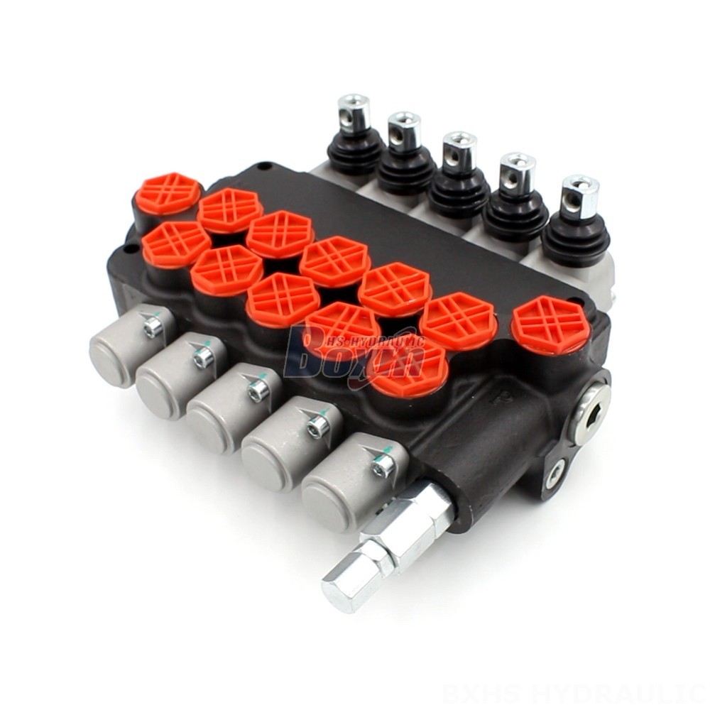 2 Spool Joystick Hydraulic Control Valve Customize P80-G34-5OT Directional Valve to Your Needs main image