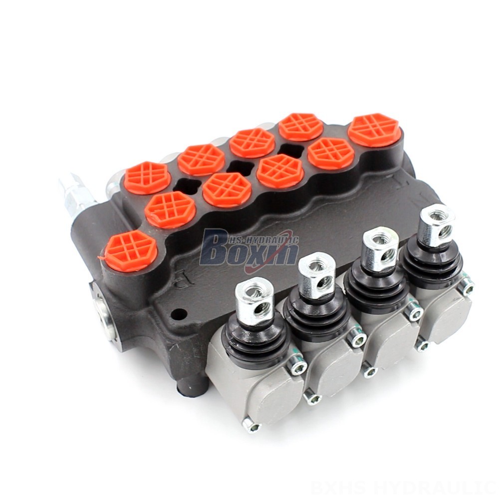 3 Way Spool Shut Off Valve Hydraulic P80-G34-G12-4OT Manual 4 Spool Monoblock Directional Valve main image