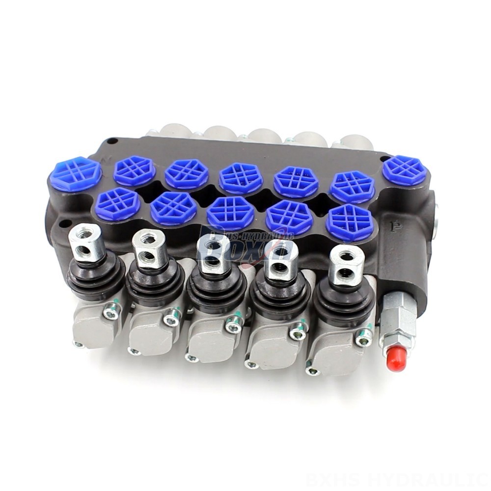 Electronic Hydraulic Flow Control Valve P80F-G34-OT Manual 5 Spool Monoblock Directional Valve cover photo