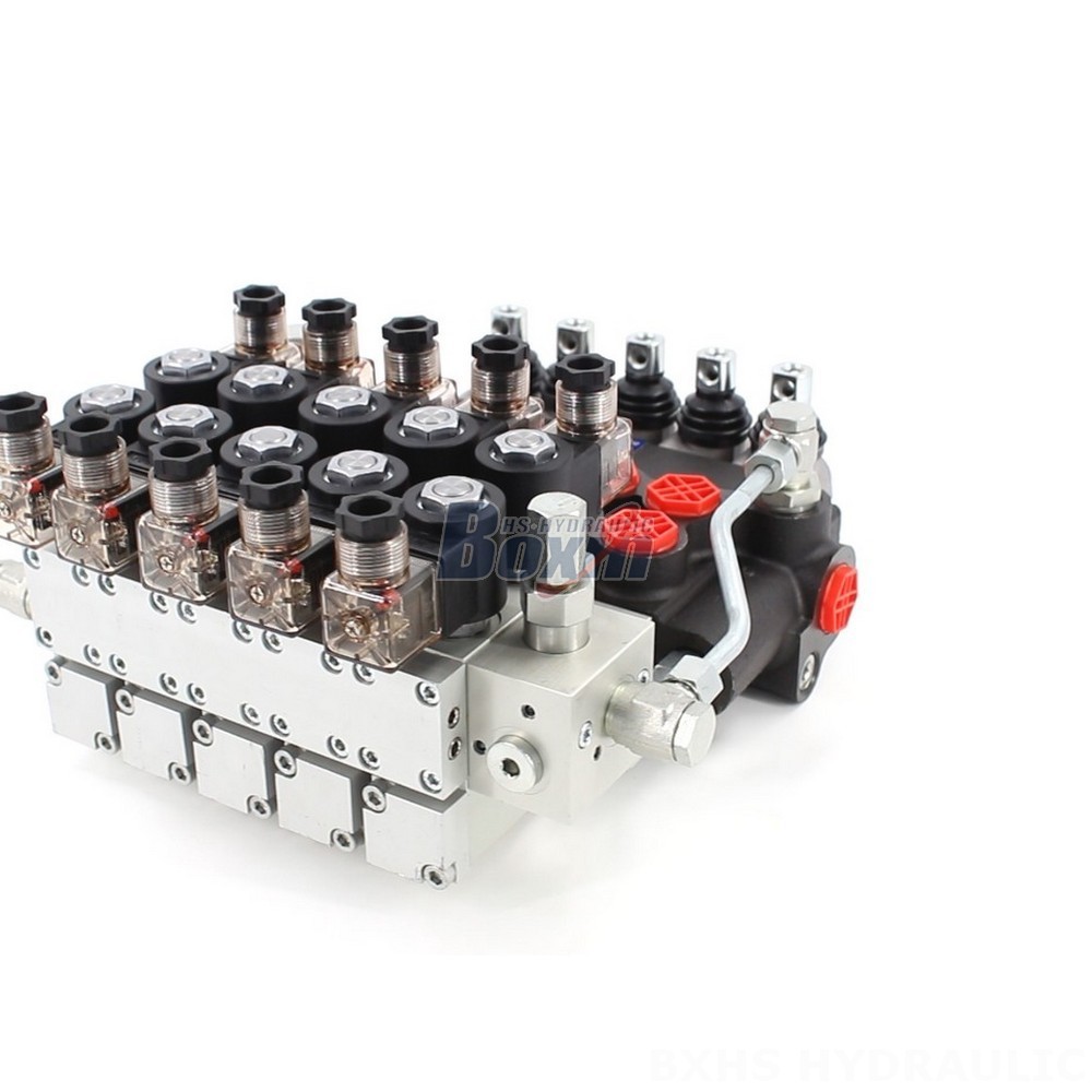 P80 Electro-hydraulic 5 Spool Monoblock Directional Valve - Factory Direct main image